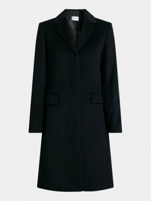 Palton de lână Calvin Klein negru
