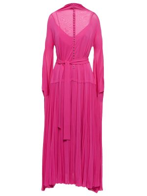 Плиссированное трикотажное платье макси Proenza Schouler, розовое