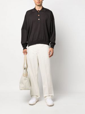 Proste spodnie bawełniane Lemaire białe