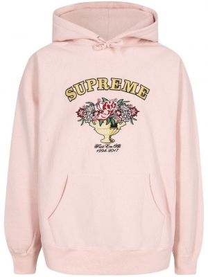 Mikina s kapucí Supreme růžová