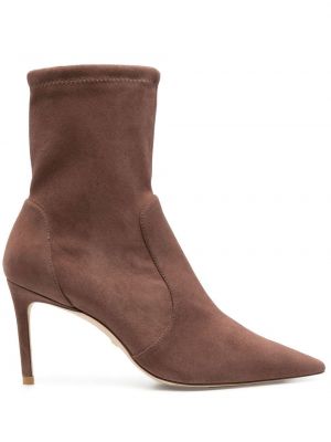 Ankle boots zamszowe Stuart Weitzman brązowe