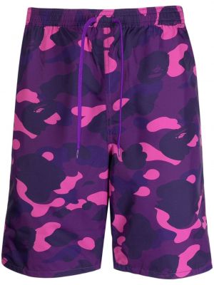 Shorts mit camouflage-print A Bathing Ape® lila