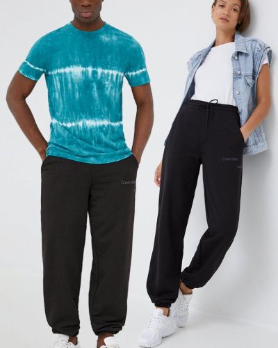 Calvin Klein Jeans nadrág fekete, sima