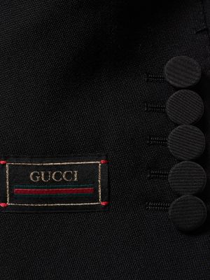 Vlnená bunda Gucci čierna