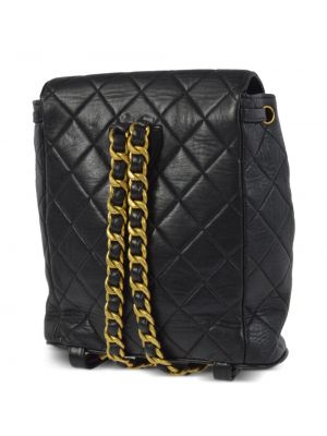 Kožený batoh Chanel Pre-owned černý