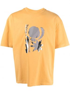 T-shirt con stampa con fantasia astratta Jacquemus giallo