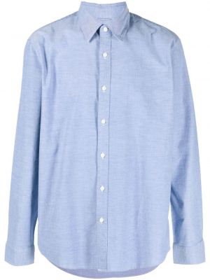 Relaxed памучна риза Michael Kors синьо