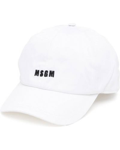 Gorra con bordado Msgm blanco