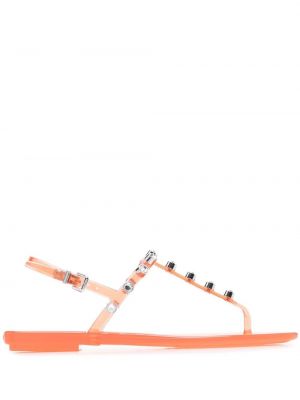 Sandale de cristal Sergio Rossi portocaliu