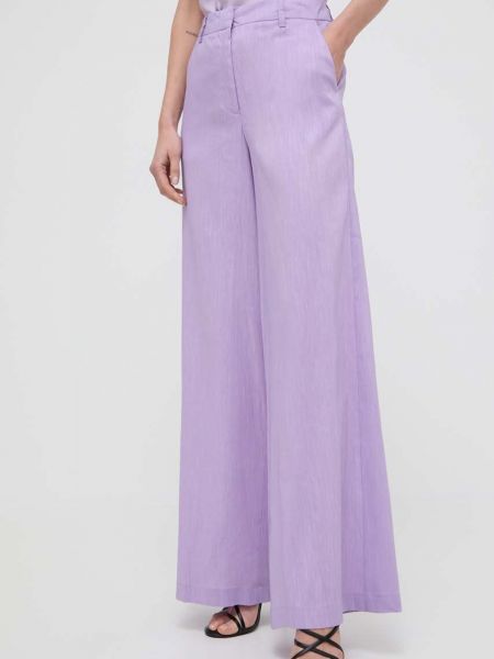 Pantaloni cu talie înaltă Silvian Heach violet