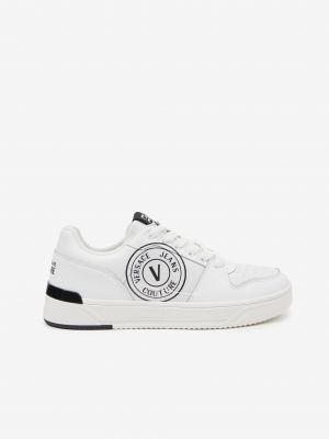 Bőr sneakers Versace Jeans Couture fehér