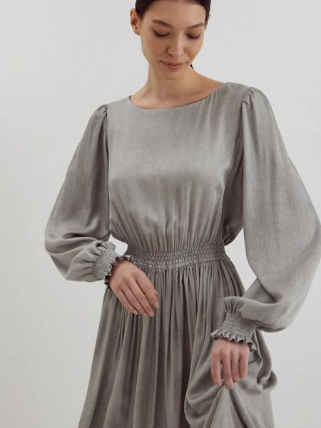 Платье Unique Fabric серое
