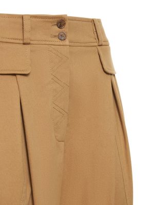 Pantaloni di cotone Alberta Ferretti beige