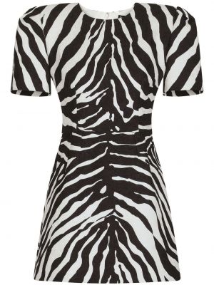 Zebra mintás mini ruha nyomtatás Dolce & Gabbana