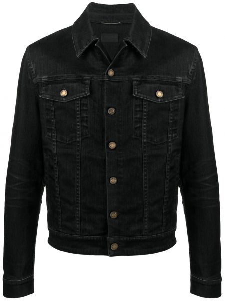 Chaqueta vaquera con efecto degradado Saint Laurent negro