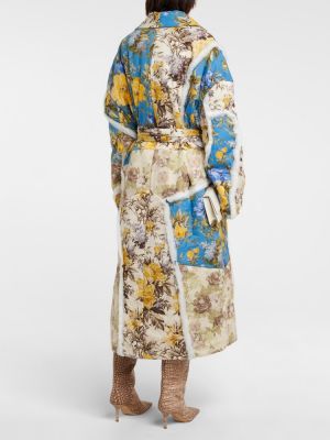 Palton scurt din bumbac cu model floral Acne Studios