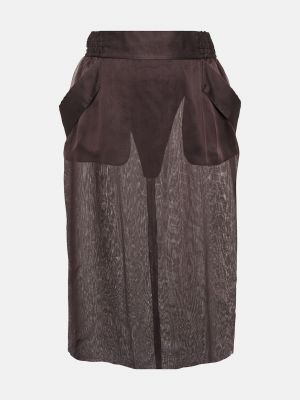Муслиновая юбка-карандаш Saint Laurent