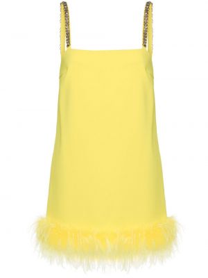 Krištáľové koktejlkové šaty Pinko žltá