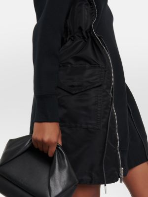 Pamučna haljina Sacai crna