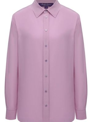 Шелковая рубашка Ralph Lauren розовая