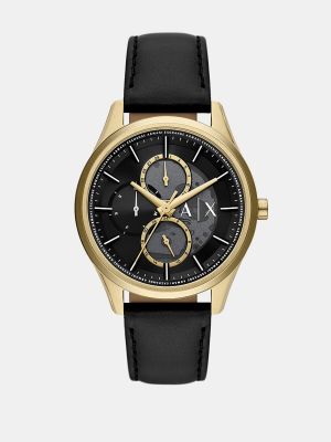 Relojes de cuero Armani Exchange negro