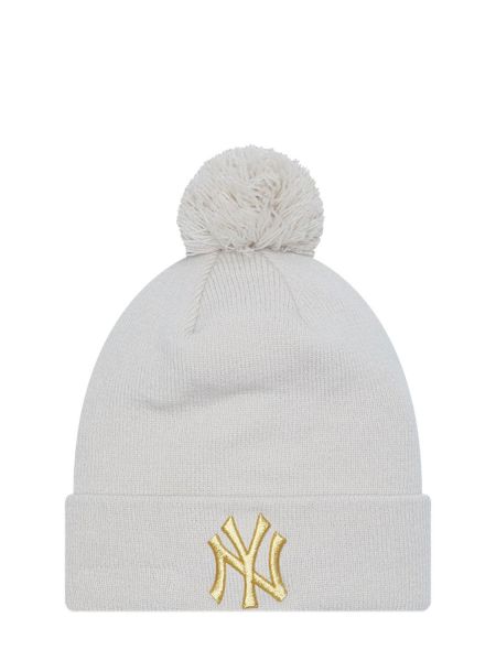 Gorro de punto New Era beige