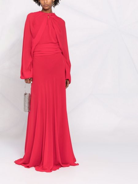 Drapované večerní šaty Maison Margiela červené
