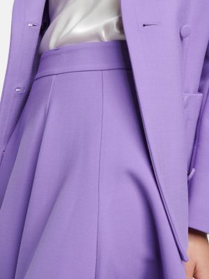 Falda midi de lana Oscar De La Renta violeta