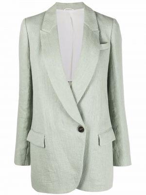 Overdimensjonert kordfløyel lang blazer Brunello Cucinelli grønn