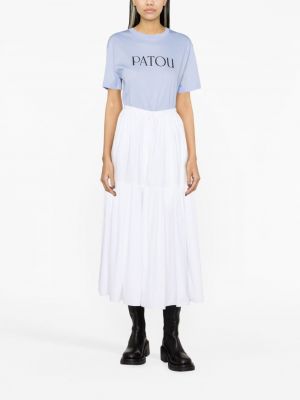 Midi sukně s knoflíky Patou bílé