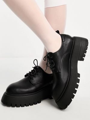 Кружевные ботинки на шнуровке Asos черные
