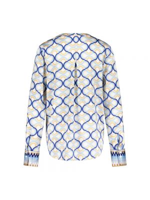 Blusa de seda con estampado Herzen's Angelegenheit azul