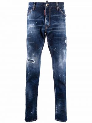 Nødlidende jeans med normal passform Dsquared2 blå