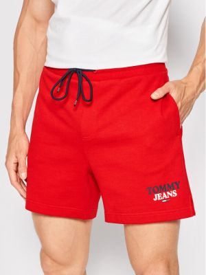 Спортни шорти Tommy Jeans червено