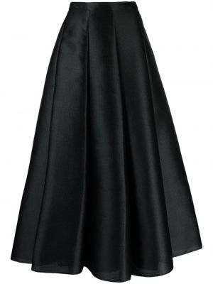 Plisovaná žakárová dlhá sukňa Gemy Maalouf čierna
