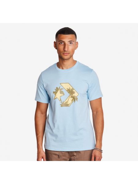 T-shirt con motivo a stelle Converse blu