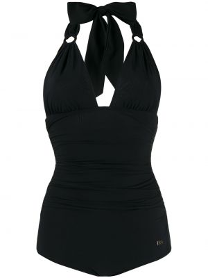 Bañador con escote v Dolce & Gabbana negro