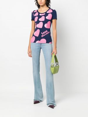 Tričko s potiskem se srdcovým vzorem Love Moschino