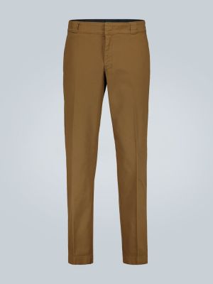 Pantaloni di cotone Prada marrone