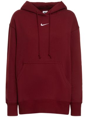 Bluza z kapturem oversize Nike czerwona