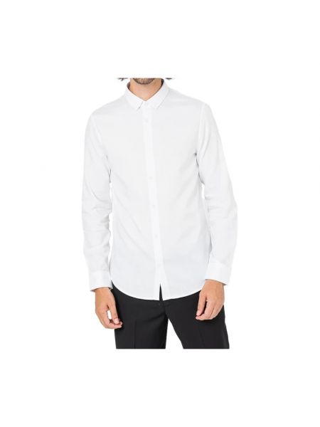 Biała haftowana koszula Armani Exchange