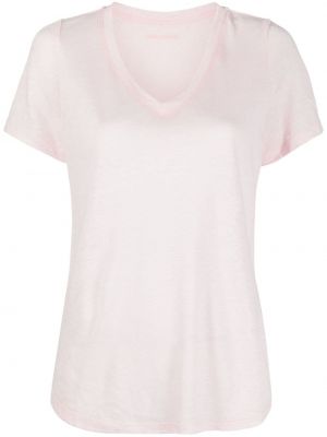 Leinen t-shirt mit print Zadig&voltaire pink