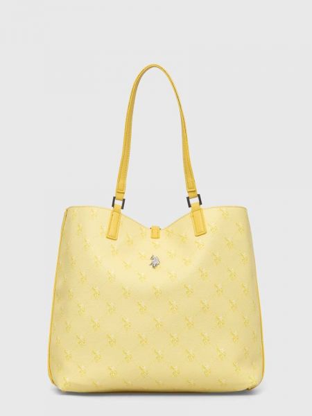 Двусторонняя сумка шоппер U.s. Polo Assn. желтая