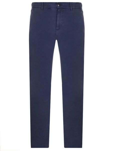 Однотонные прямые брюки Canali синие