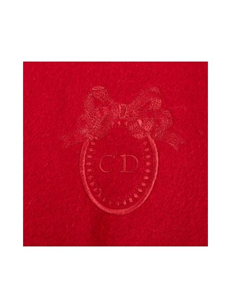 Bufanda de lana retro Dior Vintage rojo