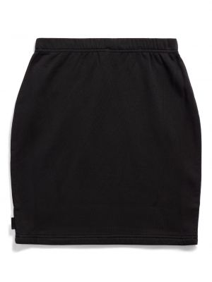Mini spódniczka bawełniana Balenciaga czarna
