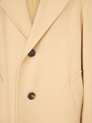 Oversized gyapjú kabát Ami Paris sárga