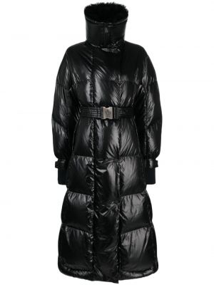 Palton de blană Moncler Grenoble negru