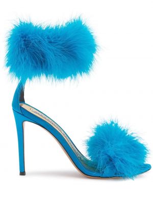 Sandales à plumes Alexandre Vauthier bleu