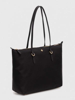 Черная сумка шоппер Lauren Ralph Lauren